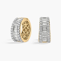Baguette Diamond Channel Hoop Earrings In 14K Yellow Gold (2 Ct. Tw.)